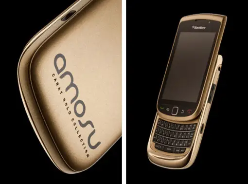 £8,000 Solid Gold Blackberry Torch handset