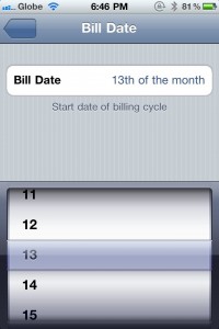 Bill Date
