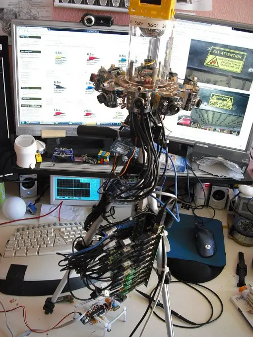 360-degree video camera robot