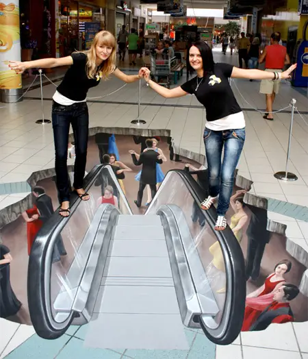 3D Street Art Escalator