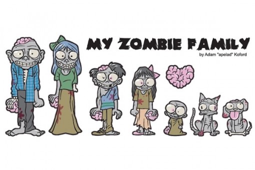My Zombie Family Car Stickers My Zombie Family Car Stickers