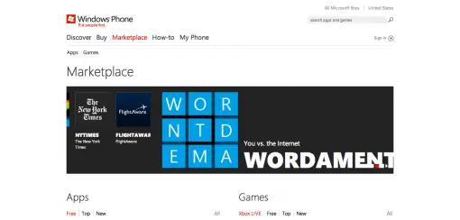 Windows Phone Marketplace Windows Phone