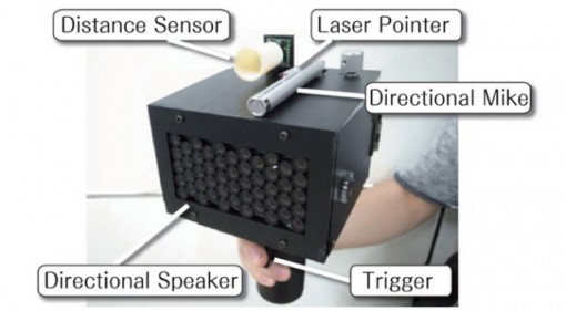 Speech-jamming gun