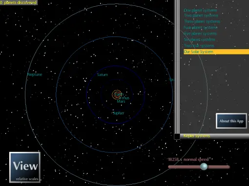 Our Solar System Kepler Explorer