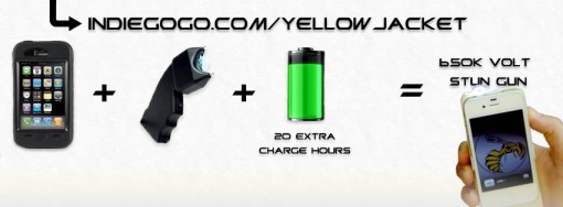 Yellow Jacket iPhone stun gun case