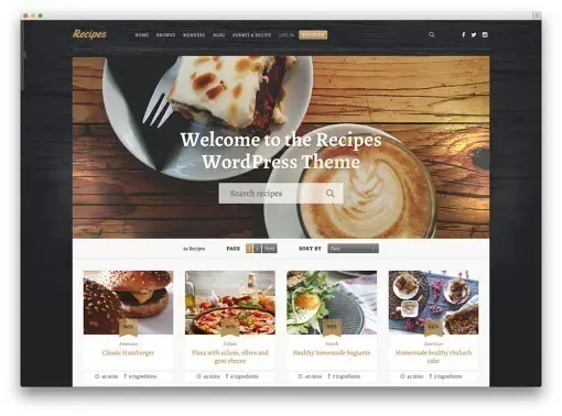 recipes-sharing-wordpress-template