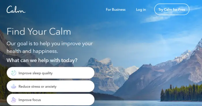 mindfulness apps calm